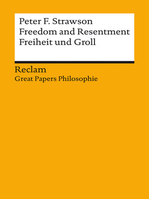 cover image of Freedom and Resentment / Freiheit und Groll (Englisch/Deutsch)